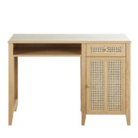 Bureau enfant 1 porte 1 tiroir et cannage rotin-Maisons du Monde
