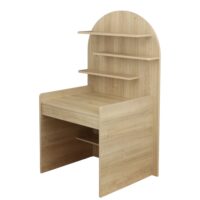 Bureau enfant - décor bois chêne sépia forme arche-Bois-Marron-Sauthon