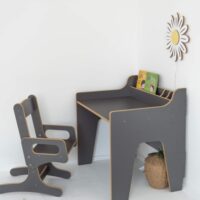 Bureau et chaise réglables pour enfant--Gris-Tupti.wood
