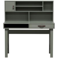 Bureau informatique en bois de pin soap vert-Bois de Pin-Vert-vtwonen