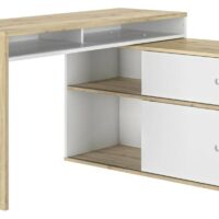 Bureau modulable effet bois et blanc-Bois-Blanc-Diagone
