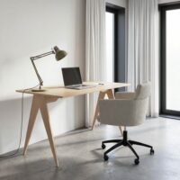 Bureau professionnel en chêne L140-Chêne-Beige-Maisons du Monde