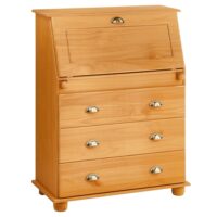 Bureau secrétaire plateau refermable en bois massif