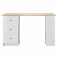 Bureau table poste de bois blanche 120 x 49 x 72 cm-Bois-Blanc-Helloshop26