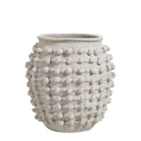 Cache-pot en ciment gris clair - 37