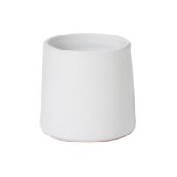 Cache-pot rond en céramique blanc 18x18x17 cm-Céramique-Blanc-J-line