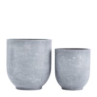 Cache-pots en béton gris lot de 2 h45 h55-Béton-Gris-house doctor