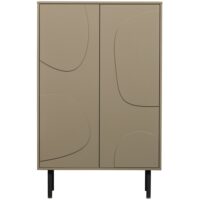 Cadiz armoire de rangement pin mud-Bois de Pin-Marron-WOOOD