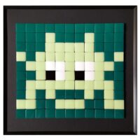 Cadre mosaïque en verre vert 30x30cm-Verre-Vert-Pixel Box