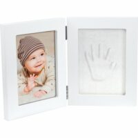 Cadre photo et empreinte bébé blanc--Blanc-DOOKY