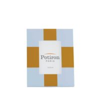 Cadre photo moderne formes géométriques bleu et orange 10x15cm--Multicolore-Potiron Paris