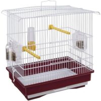 Cage à oiseaux - rouge et blanc--Rouge-Youdoit