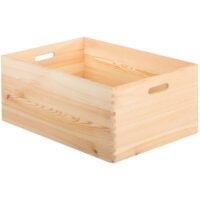 Caisse en bois de rangement 60 x 40 x 23 cm-Bois-Beige-Astigarraga