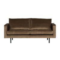 Canapé 2.5 places velours taupe-Velours-Gris-MIV Interiores
