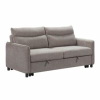 Canapé  3 places convertible tissu gris foncé-Tissu-Gris-Altobuy