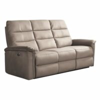 Canapé  3 places relax électrique en tissu polyester  gris-Tissu-Gris-Altobuy