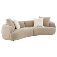 Canapé 5 places xl en tissu brun clair-Tissu-Marron-Moloo