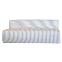 Canapé banquette modulable - déhoussable 3 places - lin rayé-Lin-Blanc-MX HOME
