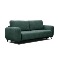 Canapé convertible 3 places tissu vert foncé-Tissu-Vert-Wozimo