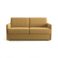 Canapé convertible en tissu jaune