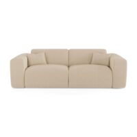 Canapé convertible express 140cm 3 places en velours côtelé beige-Velours-Beige-Sia Home