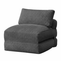 Canapé convertible lit d'appoint pliable 89 x 89 x 78 cm gris--Gris-VASAGLE