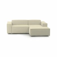Canapé d'angle en tissu beige 160x170 cm-Tissu-Beige-Talamo Italia