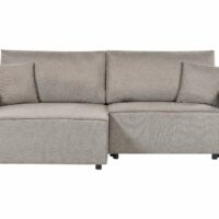 Canapé d'angle en tissu beige 3 personnes-Tissu-Beige-Beliani