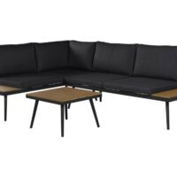 Canapé d’angle extérieur modulable gris 4 places--Gris-Habitat & Jardin