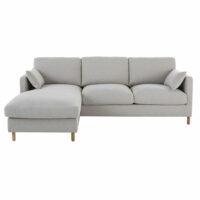 Canapé d'angle gauche 5 places gris clair--Gris-MAISONS DU MONDE x POLE POSITION