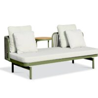 Canapé de jardin 3 places en aluminium-Aluminium-Vert-REMARQUABLE
