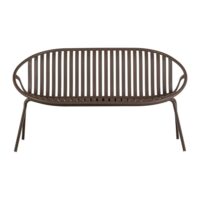Canapé de jardin en fer 2 places violet/ marron--Marron-WOOOD