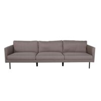 Canapé droit 3 places en tissu SOLAP marron 260x80x78cm-Tissu-Marron-Venture Home