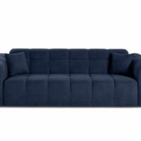 Canapé droit 3 places en tissu texturé   bleu-Tissu-Bleu-Best Mobilier
