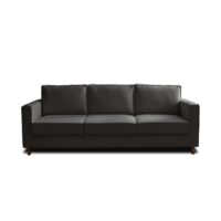 Canapé droit convertible 3 places en velours côtelé gris foncé-Velours-Gris-Best Mobilier