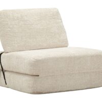 Canapé en tissu bouclé compressé blanc