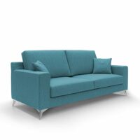 Canapé en tissu imperméable antitache 206 cm bleu ciel-Tissu-Bleu-Divani.Store