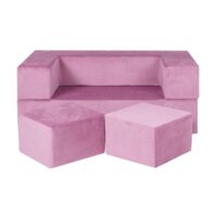 Canapé Enfant Convertible - Canape Dépliant et Confortable--Rose-MeowBaby