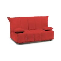 Canapé lit 2 places en tissu rouge 125x90 cm-Tissu-Rouge-Talamo Italia