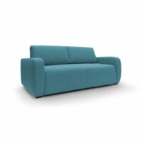 Canapé lit matelas h20 en tissu imperméable 195 cm bleu ciel-Tissu-Bleu-Divani.Store