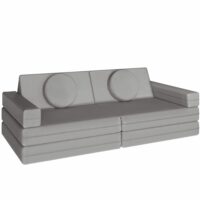 Canapé modulable de jeu 8 pièces fonction de couchage gris--Gris-Tectake