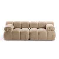 Canapé modulaire 2 places en bouclé le sable--Beige-Micadoni Home