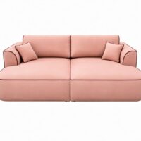 Canapé modulaire Cozi XXL 240x180 cm velours rose et aubergine-Velours-Rose-KS Home Concept