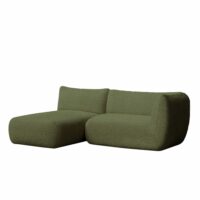 Canapé vert bouclé avec chaise longue gauche 230x148 cm--Vert-Hannun
