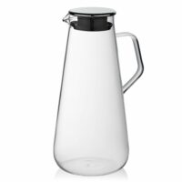 Carafe à jus de fruits en verre et inox 1.5l-Verre-Transparent-Kela