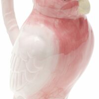 Carafe cacatoès en céramique rose et blanche-Céramique-Rose-Kare Design