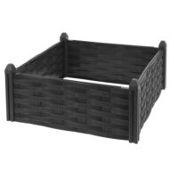 Carré potager en polypropylène marron 45x45x18cm-Polypropylène-Marron-Wadiga