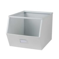 Casier de rangement en métal avec étiquette blanc-Métal-Blanc-Toilinux