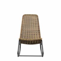 Chaise à bascule en métal beige-Métal-Beige-WOOOD