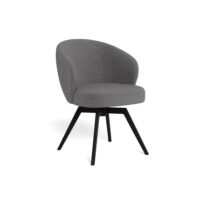 Chaise avec base pivotante à 360 degrés gris--Gris-Toilinux